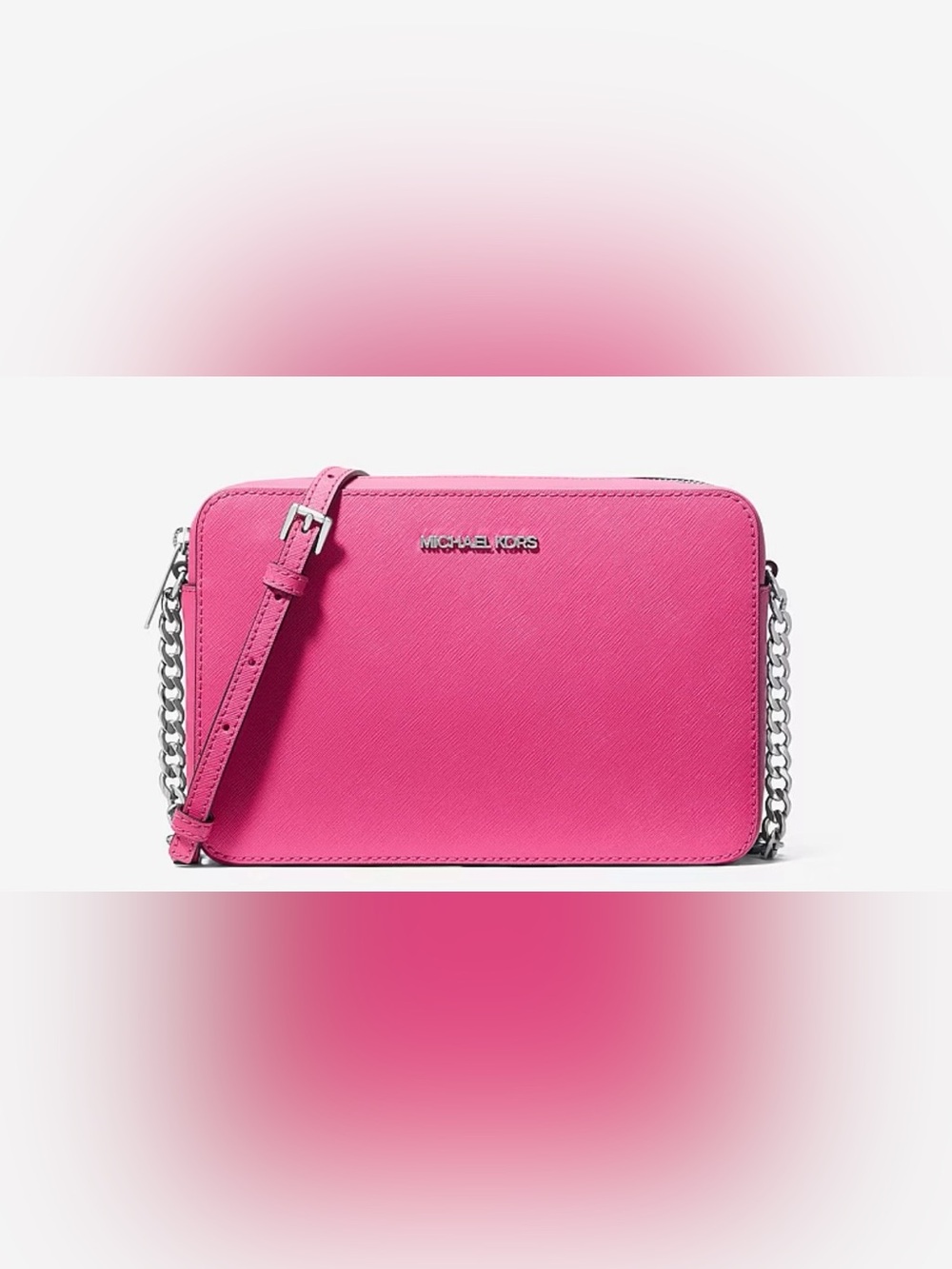 Michael Kors Hot Pink Saffiano Crossbody Bag